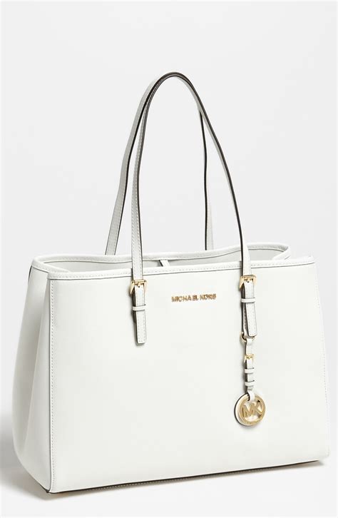 michael kors white tote|michael kors neverfull tote.